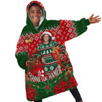 Fannie Lou Hamer Christmas Kid Wearable Blanket Hoodie Retro Ugly Christmas Pattern Civil Rights Activist