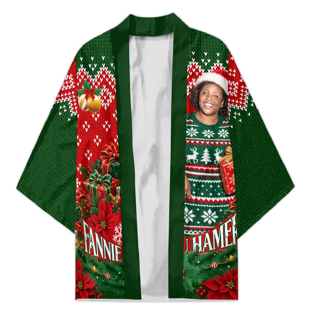 Fannie Lou Hamer Christmas Kimono Retro Ugly Christmas Pattern Civil Rights Activist