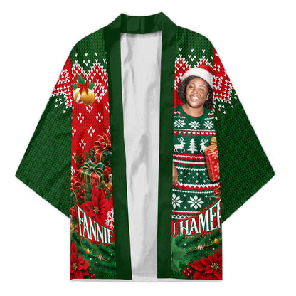 Fannie Lou Hamer Christmas Kimono Retro Ugly Christmas Pattern Civil Rights Activist