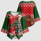 Fannie Lou Hamer Christmas Kimono Sleeve Blouse Retro Ugly Christmas Pattern Civil Rights Activist