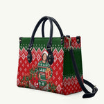 Fannie Lou Hamer Christmas Leather Bag Retro Ugly Christmas Pattern Civil Rights Activist