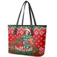 Fannie Lou Hamer Christmas Leather Tote Bag Retro Ugly Christmas Pattern Civil Rights Activist
