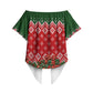 Fannie Lou Hamer Christmas Off Shoulder Wrap Waist Top Retro Ugly Christmas Pattern Civil Rights Activist