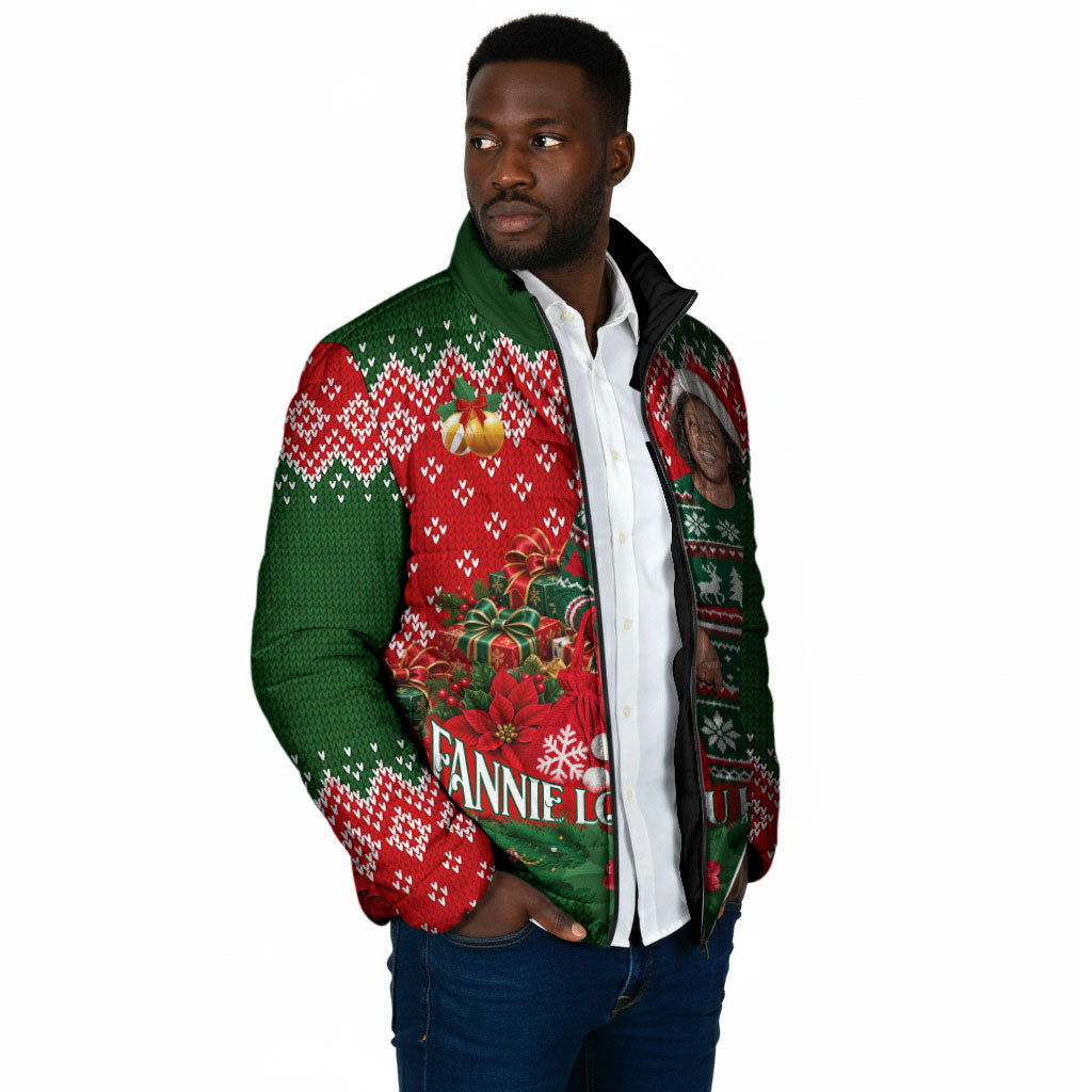 Fannie Lou Hamer Christmas Padded Jacket Retro Ugly Christmas Pattern Civil Rights Activist