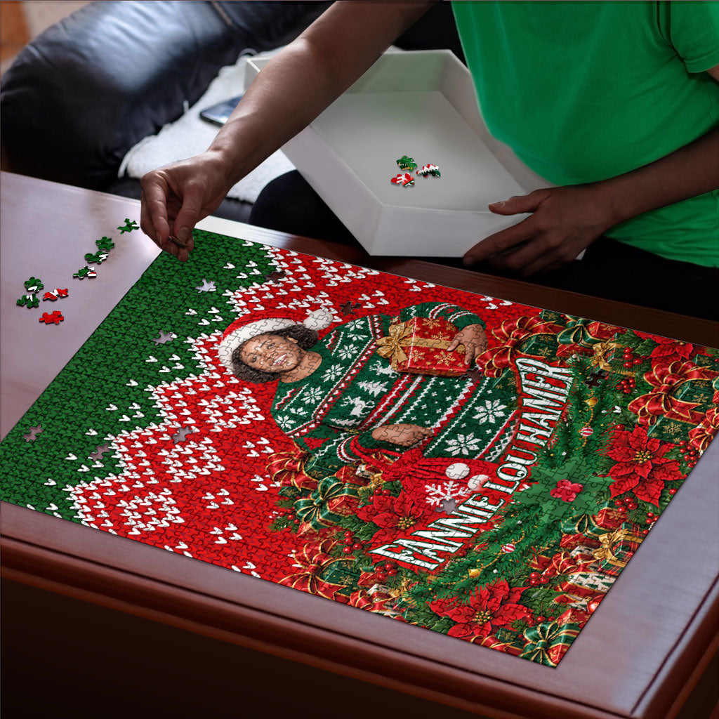 Fannie Lou Hamer Christmas Puzzle Retro Ugly Christmas Pattern Civil Rights Activist