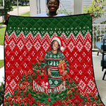 Fannie Lou Hamer Christmas Quilt Retro Ugly Christmas Pattern Civil Rights Activist