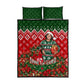 Fannie Lou Hamer Christmas Quilt Bed Set Retro Ugly Christmas Pattern Civil Rights Activist