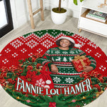 Fannie Lou Hamer Christmas Round Carpet Retro Ugly Christmas Pattern Civil Rights Activist