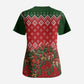 Fannie Lou Hamer Christmas Scrub Top Retro Ugly Christmas Pattern Civil Rights Activist