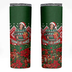 Fannie Lou Hamer Christmas Skinny Tumbler Retro Ugly Christmas Pattern Civil Rights Activist