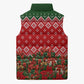 Fannie Lou Hamer Christmas Sleeveless Puffer Jacket Retro Ugly Christmas Pattern Civil Rights Activist