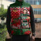 Fannie Lou Hamer Christmas Sleeveless Puffer Jacket Retro Ugly Christmas Pattern Civil Rights Activist