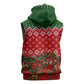 Fannie Lou Hamer Christmas Sleeveless Zip Hoodie Retro Ugly Christmas Pattern Civil Rights Activist