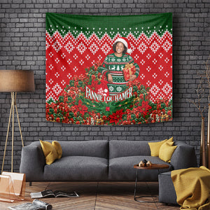 Fannie Lou Hamer Christmas Tapestry Retro Ugly Christmas Pattern Civil Rights Activist