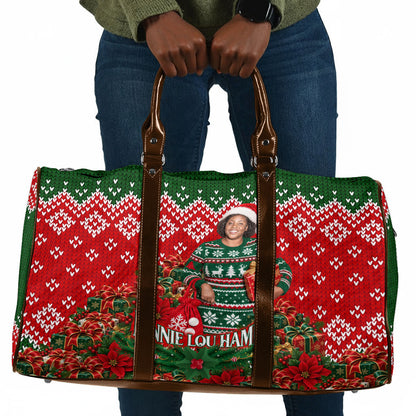 Fannie Lou Hamer Christmas Travel Bag Retro Ugly Christmas Pattern Civil Rights Activist