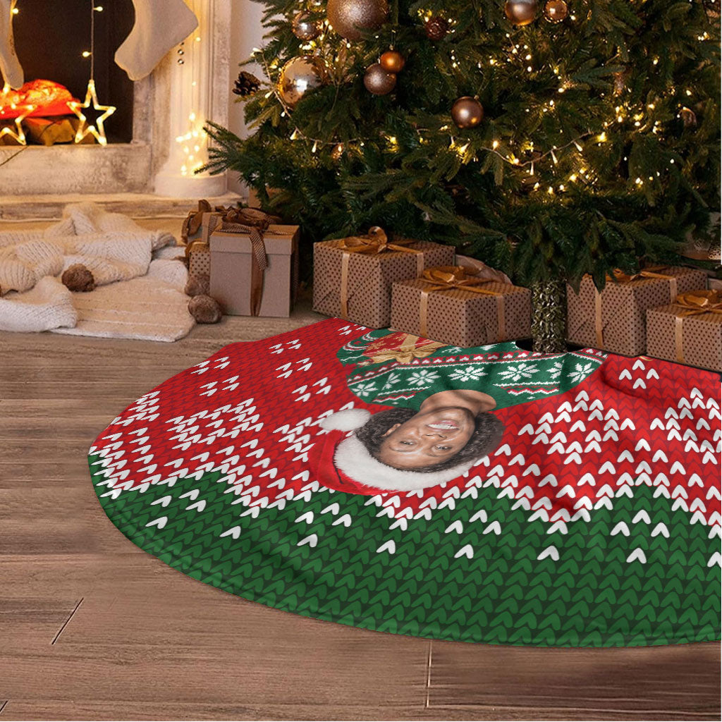 Fannie Lou Hamer Christmas Tree Skirt Retro Ugly Christmas Pattern Civil Rights Activist