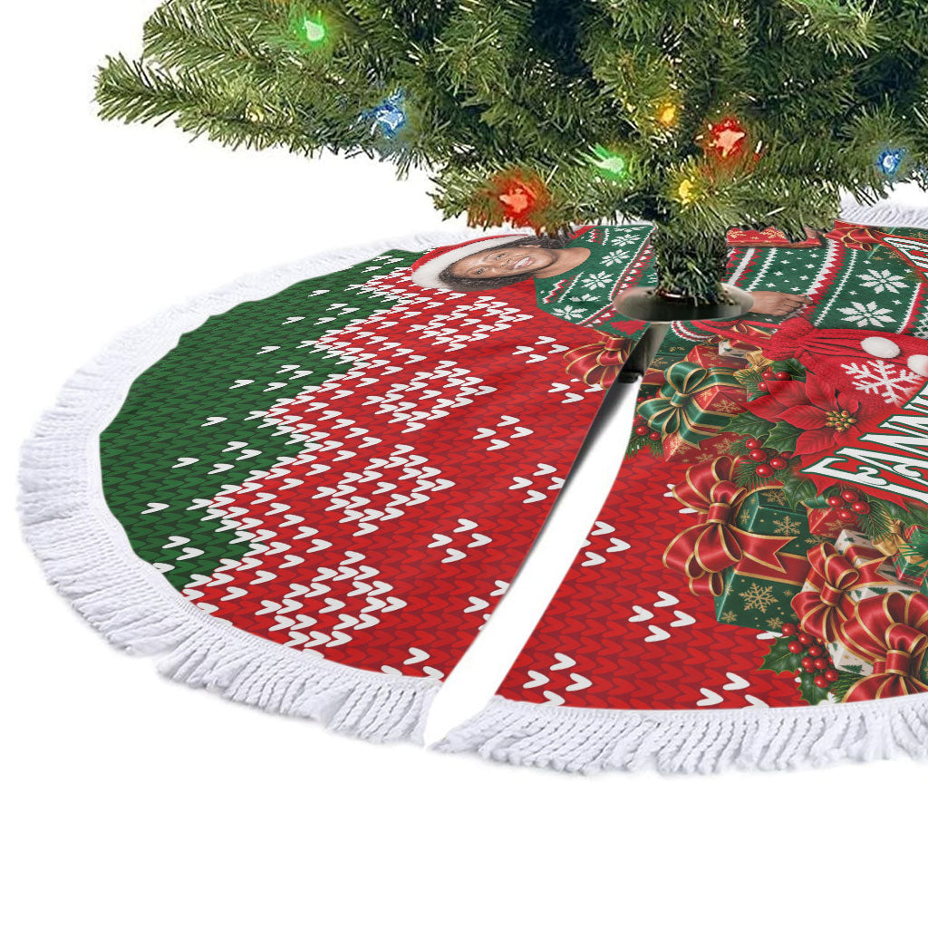 Fannie Lou Hamer Christmas Tree Skirt Retro Ugly Christmas Pattern Civil Rights Activist