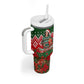 Fannie Lou Hamer Christmas Tumbler With Handle Retro Ugly Christmas Pattern Civil Rights Activist