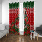 Fannie Lou Hamer Christmas Window Curtain Retro Ugly Christmas Pattern Civil Rights Activist