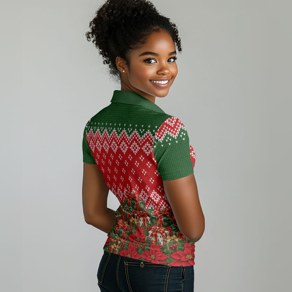 Fannie Lou Hamer Christmas Women Polo Shirt Retro Ugly Christmas Pattern Civil Rights Activist