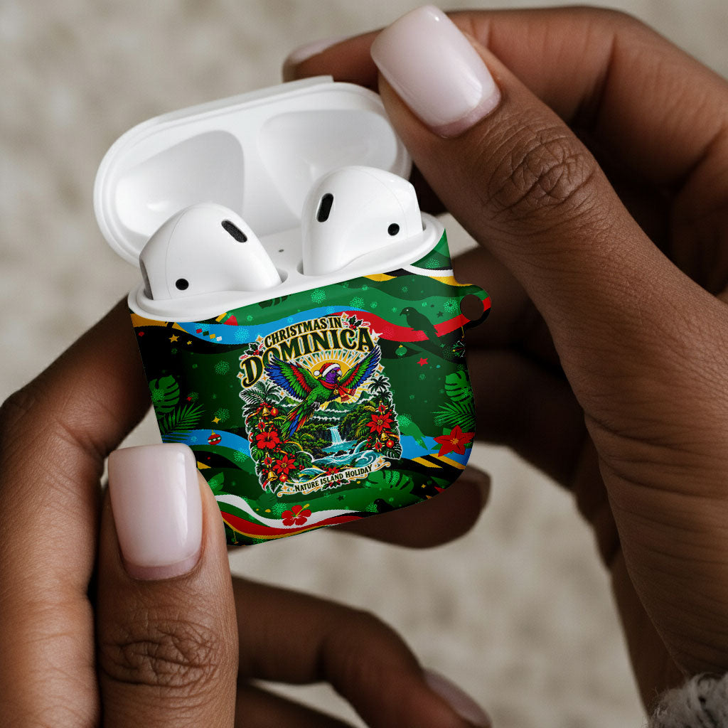 Dominica Sisserou Parrot Christmas AirPods Case Nature Island Tropical Botanical Winter Holiday