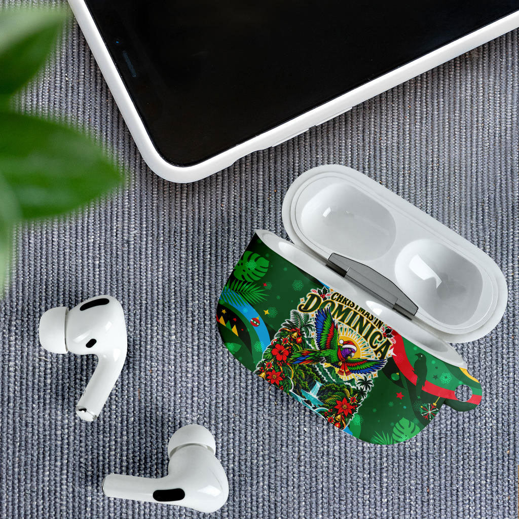 Dominica Sisserou Parrot Christmas AirPods Case Nature Island Tropical Botanical Winter Holiday