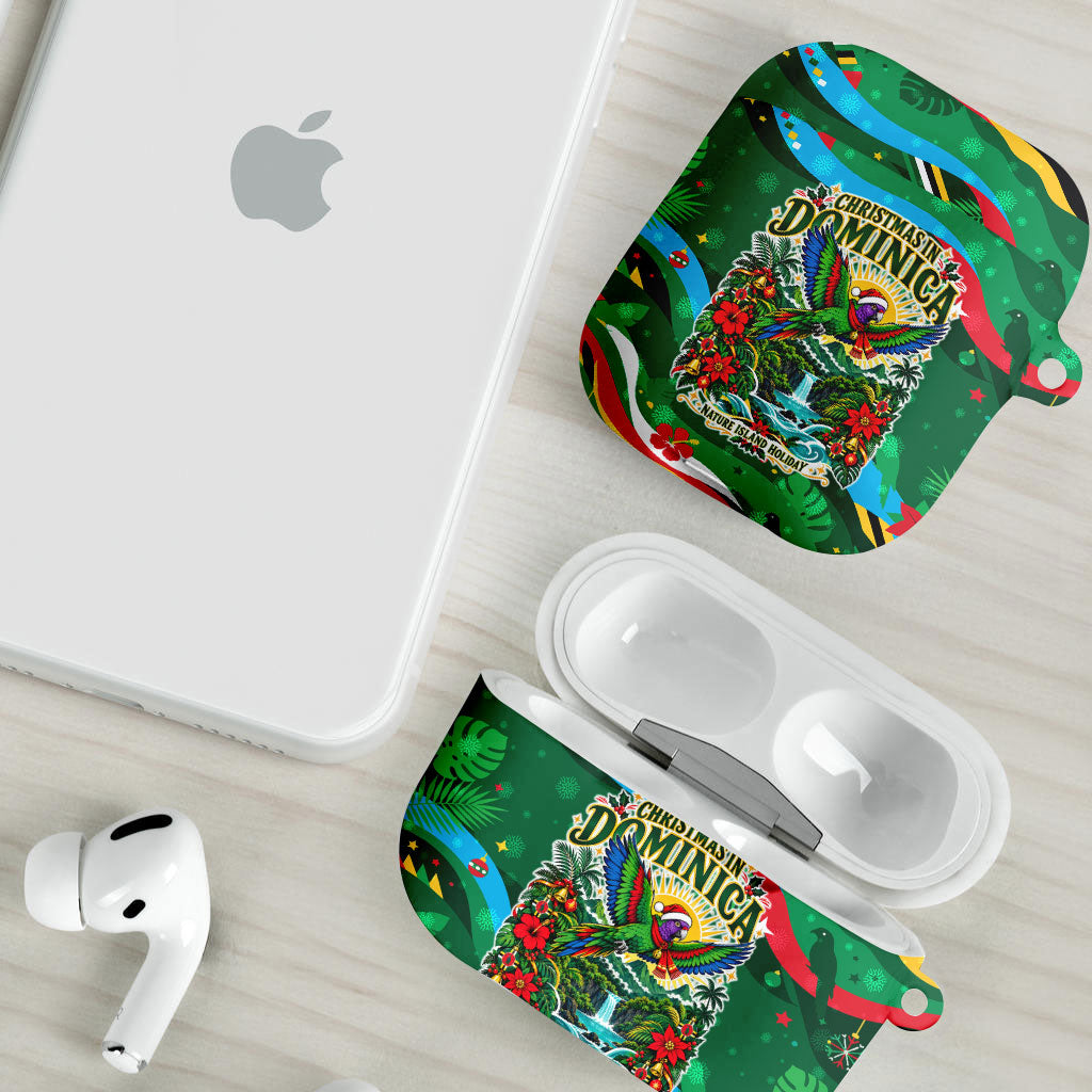 Dominica Sisserou Parrot Christmas AirPods Case Nature Island Tropical Botanical Winter Holiday