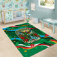 Dominica Sisserou Parrot Christmas Area Rug Nature Island Tropical Botanical Winter Holiday