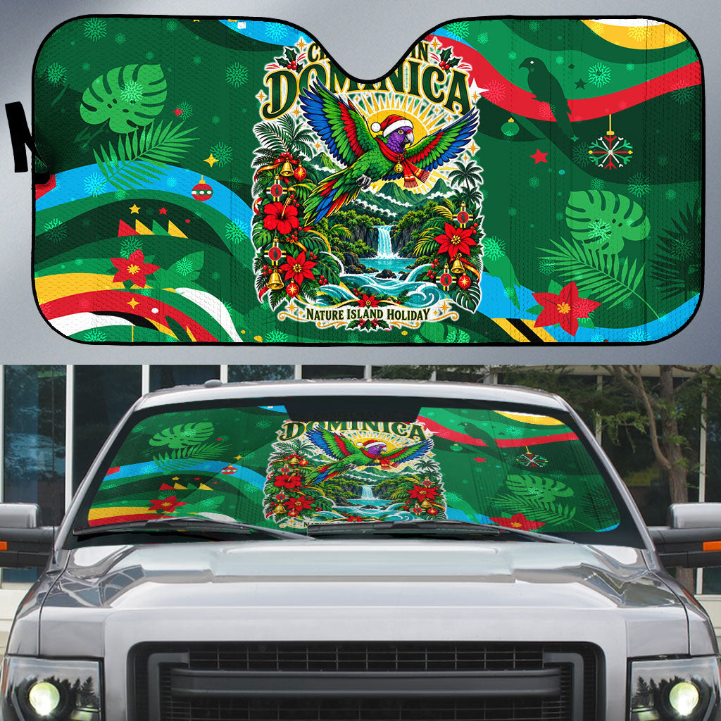 Dominica Sisserou Parrot Christmas Auto Sun Shade Nature Island Tropical Botanical Winter Holiday