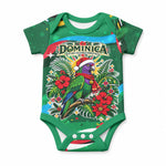 Dominica Sisserou Parrot Christmas Baby Onesie Nature Island Tropical Botanical Winter Holiday
