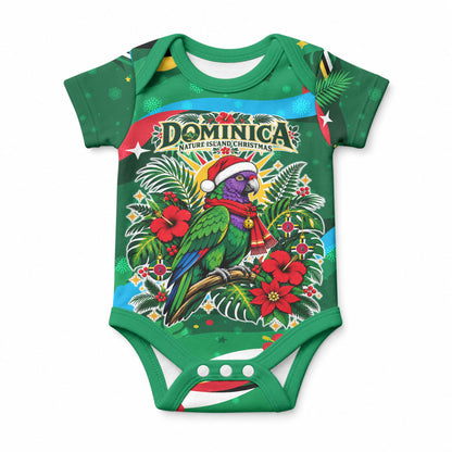 Dominica Sisserou Parrot Christmas Baby Onesie Nature Island Tropical Botanical Winter Holiday
