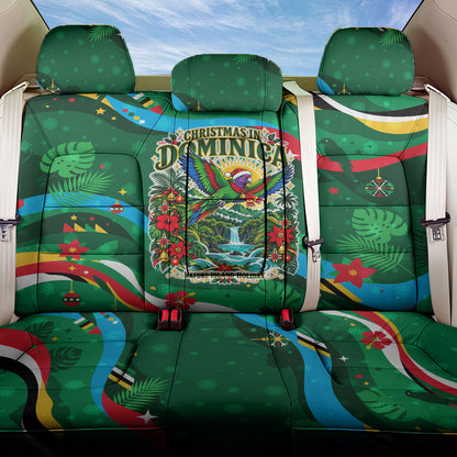 Dominica Sisserou Parrot Christmas Back Car Seat Cover Nature Island Tropical Botanical Winter Holiday