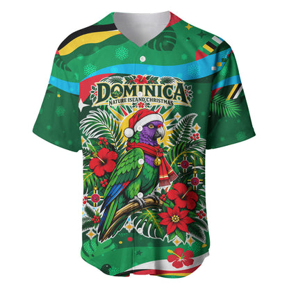 Dominica Sisserou Parrot Christmas Baseball Jersey Nature Island Tropical Botanical Winter Holiday
