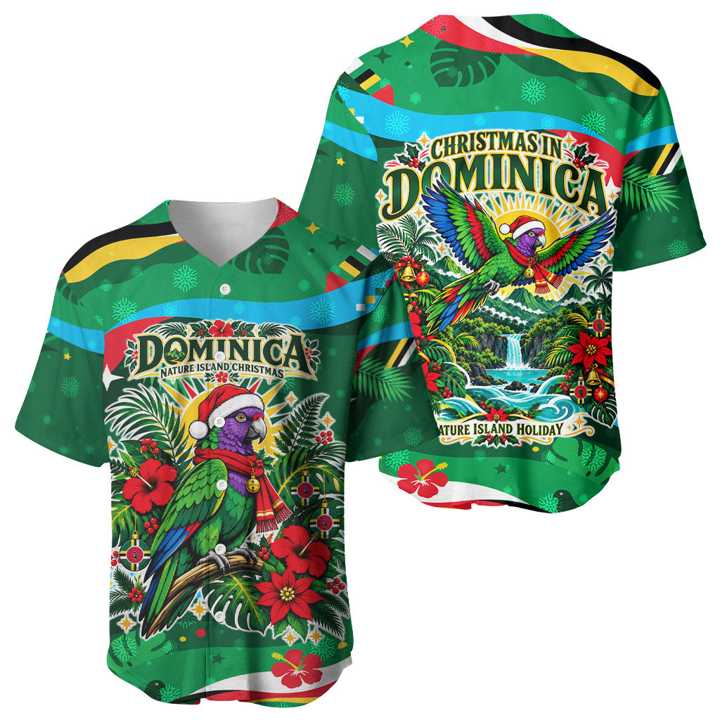 Dominica Sisserou Parrot Christmas Baseball Jersey Nature Island Tropical Botanical Winter Holiday