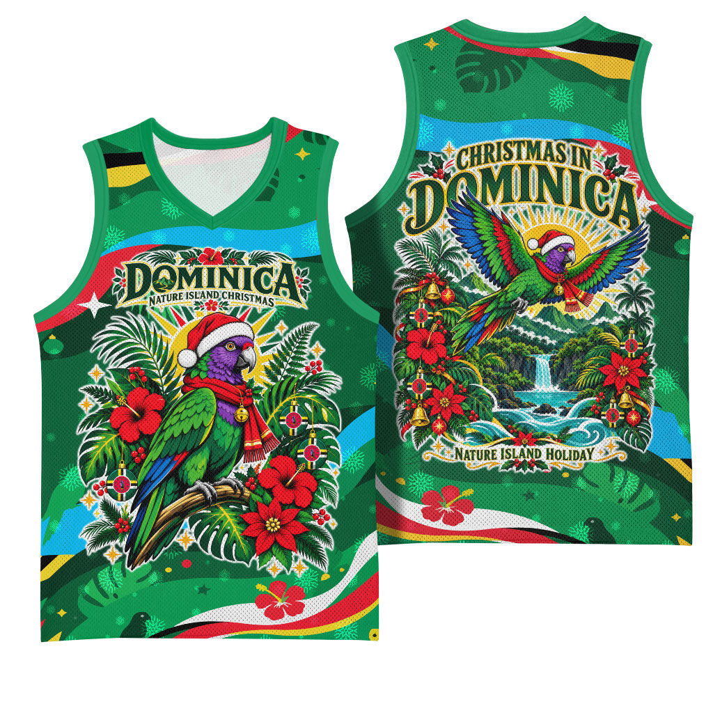 Dominica Sisserou Parrot Christmas Basketball Jersey Nature Island Tropical Botanical Winter Holiday