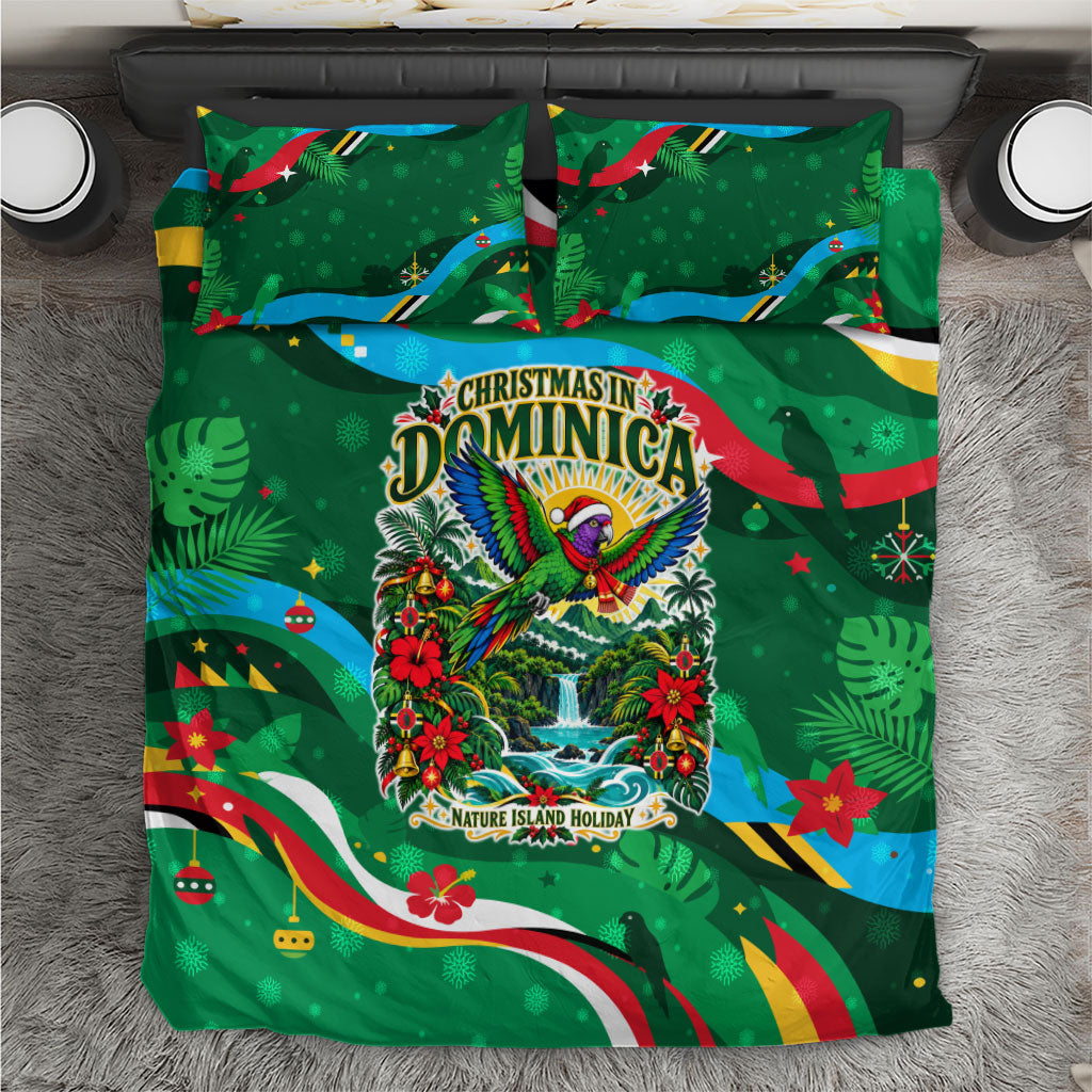 Dominica Sisserou Parrot Christmas Bedding Set Nature Island Tropical Botanical Winter Holiday