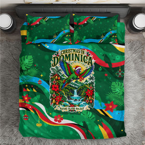 Dominica Sisserou Parrot Christmas Bedding Set Nature Island Tropical Botanical Winter Holiday