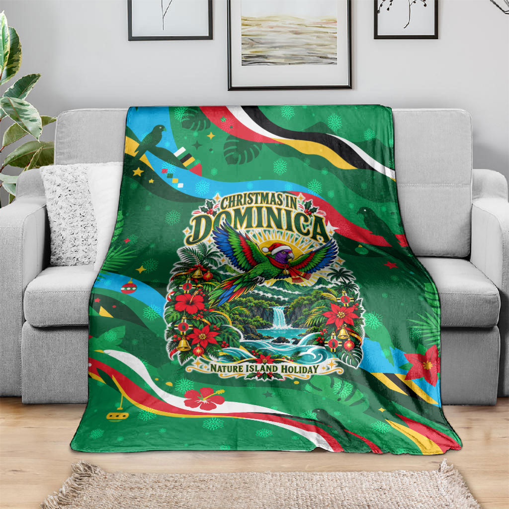 Dominica Sisserou Parrot Christmas Blanket Nature Island Tropical Botanical Winter Holiday