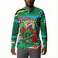 Dominica Sisserou Parrot Christmas Button Sweatshirt Nature Island Tropical Botanical Winter Holiday