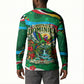 Dominica Sisserou Parrot Christmas Button Sweatshirt Nature Island Tropical Botanical Winter Holiday