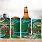 Dominica Sisserou Parrot Christmas 4 in 1 Can Cooler Tumbler Nature Island Tropical Botanical Winter Holiday