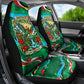 Dominica Sisserou Parrot Christmas Car Seat Cover Nature Island Tropical Botanical Winter Holiday