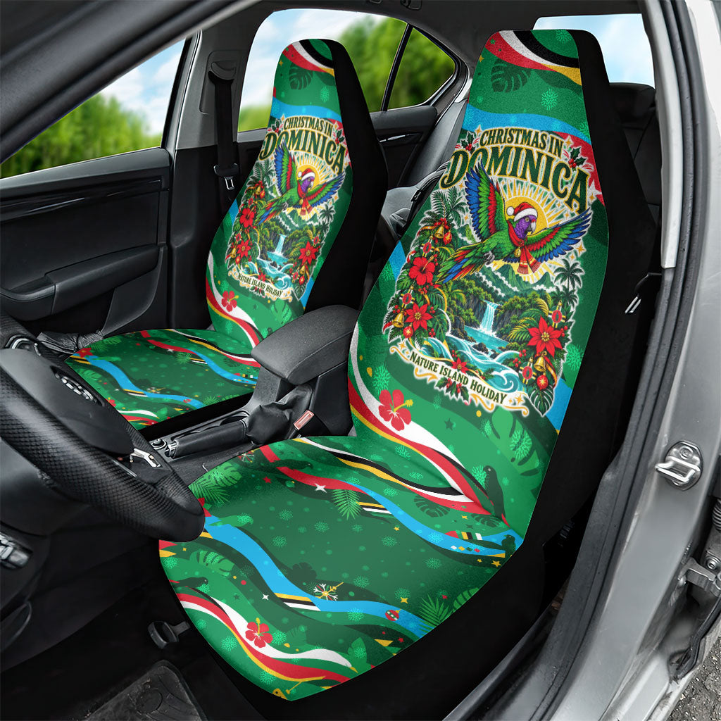 Dominica Sisserou Parrot Christmas Car Seat Cover Nature Island Tropical Botanical Winter Holiday