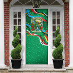 Dominica Sisserou Parrot Christmas Door Cover Nature Island Tropical Botanical Winter Holiday