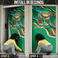 Dominica Sisserou Parrot Christmas Door Cover Nature Island Tropical Botanical Winter Holiday