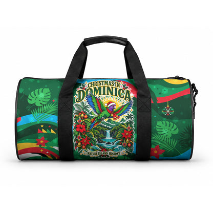 Dominica Sisserou Parrot Christmas Duffle Bag Nature Island Tropical Botanical Winter Holiday