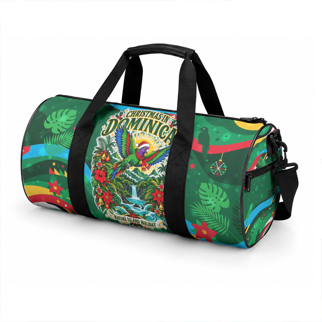 Dominica Sisserou Parrot Christmas Duffle Bag Nature Island Tropical Botanical Winter Holiday