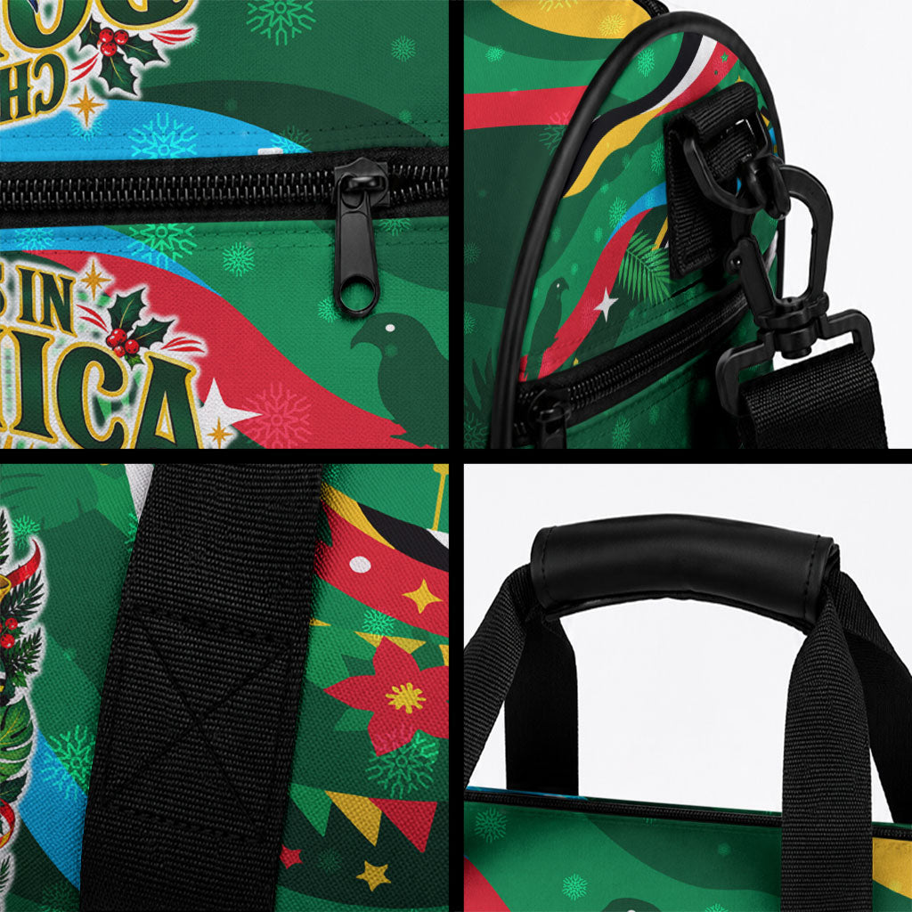Dominica Sisserou Parrot Christmas Duffle Bag Nature Island Tropical Botanical Winter Holiday