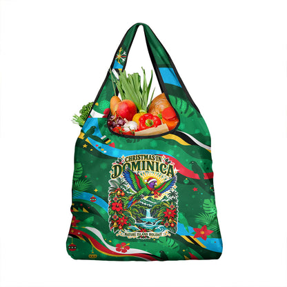 Dominica Sisserou Parrot Christmas Grocery Bag Nature Island Tropical Botanical Winter Holiday
