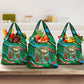 Dominica Sisserou Parrot Christmas Grocery Bag Nature Island Tropical Botanical Winter Holiday